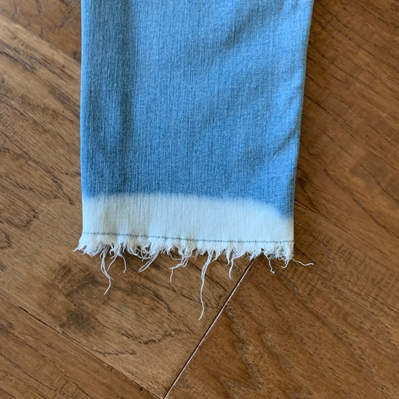 Versona Dip Dyed Frayed Hem Light Wash Denim Five Pocket Jeans Women's … - Picture 7 of 10